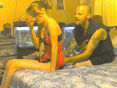 Amateur spouse shared by two guys for double creampie surprise