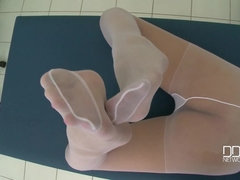 Pieds, Fétiche, Hongroise, Masturbation, Infirmière, Orgasme, Collant, Solo