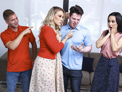 Milfs discipline their stepsons by sitting on their faces with asses