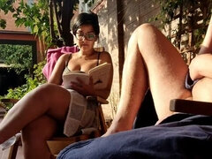 I take my cock out with my classmate. &iexcl;Incredible how this student reacts! I am in shock !!