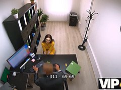 Mia Evans gets her first casting for a new apartment & gets fucked for cash
