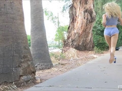 Vestido, Tacones, Masturbación, Orgasmo, Público, Solo, Chorro