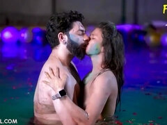 Soaking wet babes get schlongs slipped inside