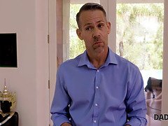 Jillian Janson caught having sex with her daddy & Filthy Rich gets a rough doggy-style pounding