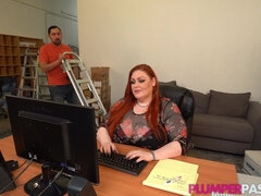 美女, ぽっちゃり, デカ尻, デカパイ, デブ, オマンコ, 赤毛, ヤリマンの