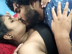 Couple, Petite amie, Époux mari, Indienne, Mature, Suçant, Tatouage, Pute