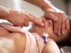 18, ベッドルーム, 茶髪の, カップル, Hd, なめる, 自然山雀, ティーン