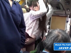 Asiático, Culo grande, Autobús, Japonés, Madres para coger, Coño, Adolescente, Tetas