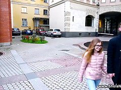 Leie, Würgen, Brille, Hd, Lecken, Muschi, Schreiend, Dürr