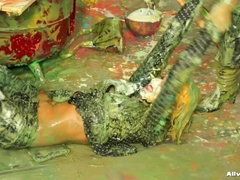 Женские бои, Кожа, Атлас, Влажная