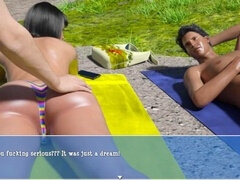 Tridimensionnel, Cocu, Époux mari, Maman, De plein air, Public, Pute, Épouse