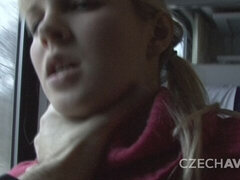 Adorable, Amateur, Gros seins, Blonde, Sucer une bite, Masturbation, Seins naturels, Public