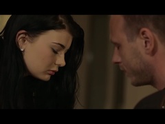 Beauté, Gros seins, Noire, Sucer une bite, Bondage, Brunette brune, Tir de sperme, Mamelons