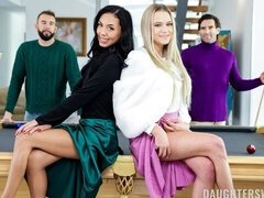 18, デカ尻, デカチン, フェラチオ, 娘, バック, フォアサム, ガリガリ