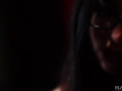 Braunhaarige, Fetisch, Brille, Lingerie, Gummi