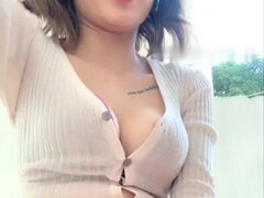 素人, アジア人, 中国人, ディルド, オナニー, アウトドア, 公共, 一人