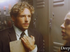 Américain, Queue, En levrette, Domination, Bureau, Public, Chatte, Serré