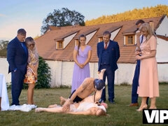 Bizarr, Braut, Tschechisch, Kleid, Hd, Im freien, Rasiert, Hochzeit