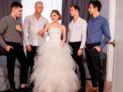 Beauté, Mariée, Double pénétration, Partouze, Groupe, Léchez, Chatte, Jarretelles