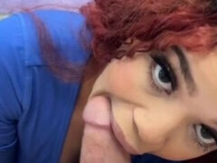 18 años, Culo grande, Verga grande, Mamada, Estilo perrito, Ébano, Tetas naturales, Pelirrojo