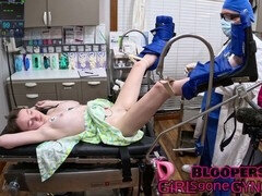 Américain, Derrière les coulisses, Collège université, Médecin, Exam, Gants, Latex, Petite femme