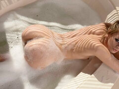 Anal, Blonde, Attrapée, Embrassement, Piscine, Rasée, Adolescente, Nénés