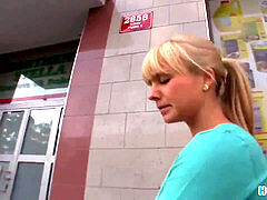 HornyAgent HD exquisite platinum-blonde Cutie takes my big spunk-pump