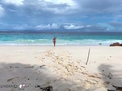 Plage, Queue, Branlette thaïlandaise, De plein air, Pov, Public, Chevaucher, Nénés