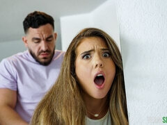 18, デカ尻, デカチン, フェラチオ, バック, 女 人男 人, ティーン, オッパイの
