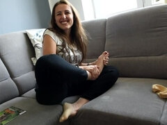 Tsjechisch, Voeten, Vrouw, Voeten fetish, Hd, Reusachtig, Sokken, Alleen