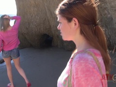 Enthousiasteling, Grote mammen, Blond, Vriendin, Doordringend, Openbaar, Kut duiken, Tieten likken