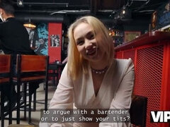 Hot Blonde Russian Girl Fucks Stranger in Public for Coffee - POV Anal HD