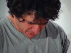 80s patient guy is having classic foursome with wife doc and nurse at retro hospital