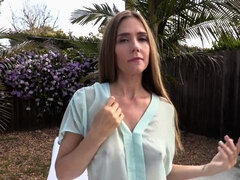 Blondine, Hundestellung, Fingern, Klaffend, Handjob, Masturbation, Im freien, Solo