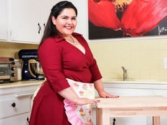 Gode, Doigter, Béant, Cuisine, Masturbation, Mamelons, Solo, Dénudage