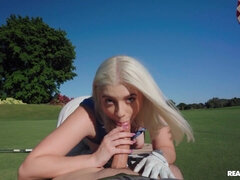 Rubia, Mamada, Guantes, Al aire libre, Pov, Chupando