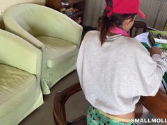 Twin Sisters have fun Scrabble pissing and eat Step-Dad culo