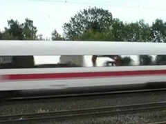 Enthousiasteling, Anaal, Strand, Hakken, Naakt, Naakt, Buiten, Trein