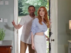 Cul, Chambre à dormir, Gros seins, Éjaculer dans la bouche, Queue, En levrette, Chatte, Rousse roux