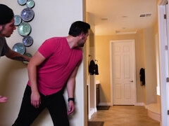 69, Salle de bains, Gros seins, Sucer une bite, Léchez, Chatte, Douche, Mouillée