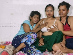 美女, ぽっちゃり, 巨乳な, グループ, インド人, 三人