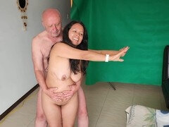 In den arsch, Strand, Grosser arsch, Paar, Fussjob, Reif, Nackt, Nudist