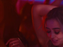 黒人, ブロンド, ヨーロピアン, 開帳, 毛深い, ゴム, なめる, オッパイの