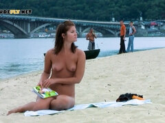 18 jaar, Enthousiasteling, Strand, Schattig, Naakt, Nudist, Spion, Tiener