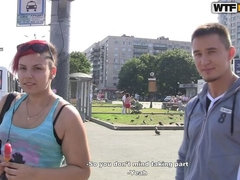 Bruinharig, Sperma in gezicht, Geld, Buiten, Trio