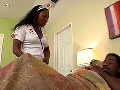 Wohlbeleibte schöne frauen, Schwarz, Arzt, Krankenschwester