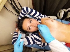 Médico, Examen, Penetracion con dedos, Abierta, Látex, Orgasmo, Afeitado, Adolescente