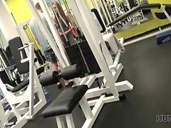 Watch this Czech teen beauty get paid for gym sex with a hot blowjob and pussy licking in POV