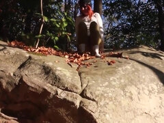 Plantureuse, Queue, Poilue, Hd, Naturelle, De plein air, Pisser, Public