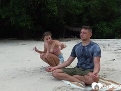 18 jaar, Enthousiasteling, Strand, Blond, Pijpbeurt, Hd, Huisgemaakt, Tiener